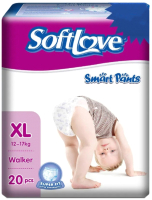 Подгузники-трусики детские Softlove Smart Pants Size-XL 12-17кг / P00120B-20 (20шт) - 