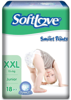 Подгузники-трусики детские Softlove Smart Pants Size-XXL 15+кг / P00131B-18 (18шт) - 