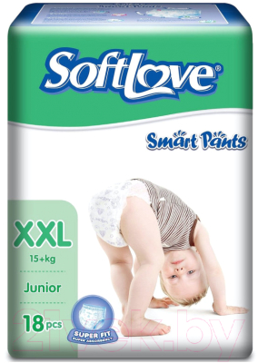 Подгузники-трусики детские Softlove Smart Pants Size-XXL 15+кг / P00131B-18 (18шт)