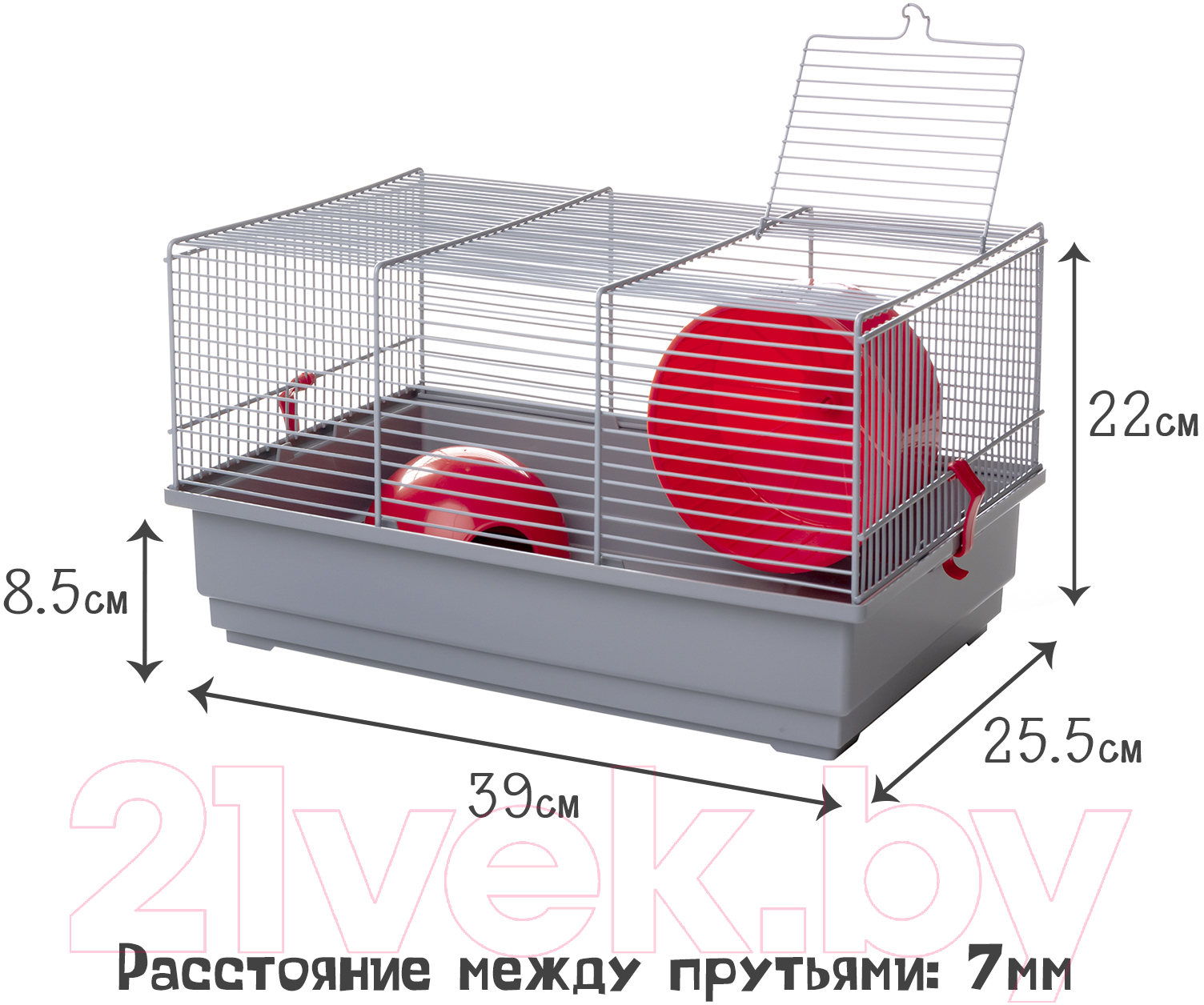 Клетка для грызунов Voltrega 001113G/red