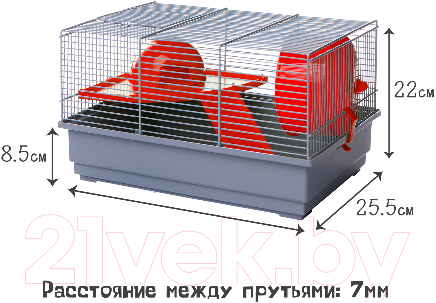 Клетка для грызунов Voltrega 001114G/red