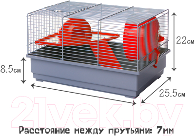 Клетка для грызунов Voltrega 001114G/red