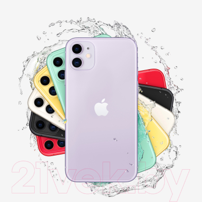 Смартфон Apple iPhone 11 128GB A2221 / 2BMWM52 восстановленный Breezy Грейд B (фиолетовый)