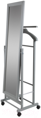 Стойка для одежды Мебелик Костюмная с зеркалом на колесах В 24Н (серый)