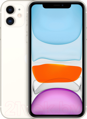 Смартфон Apple iPhone 11 128GB A2221 / 2BMWM22 восстановленный Breezy Грейд B (белый)