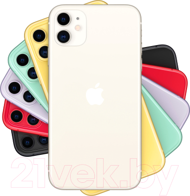 Смартфон Apple iPhone 11 128GB A2221 / 2BMWM22 восстановленный Breezy Грейд B (белый)