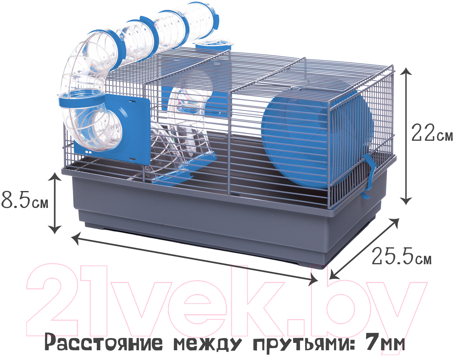 Клетка для грызунов Voltrega 001115G/blue