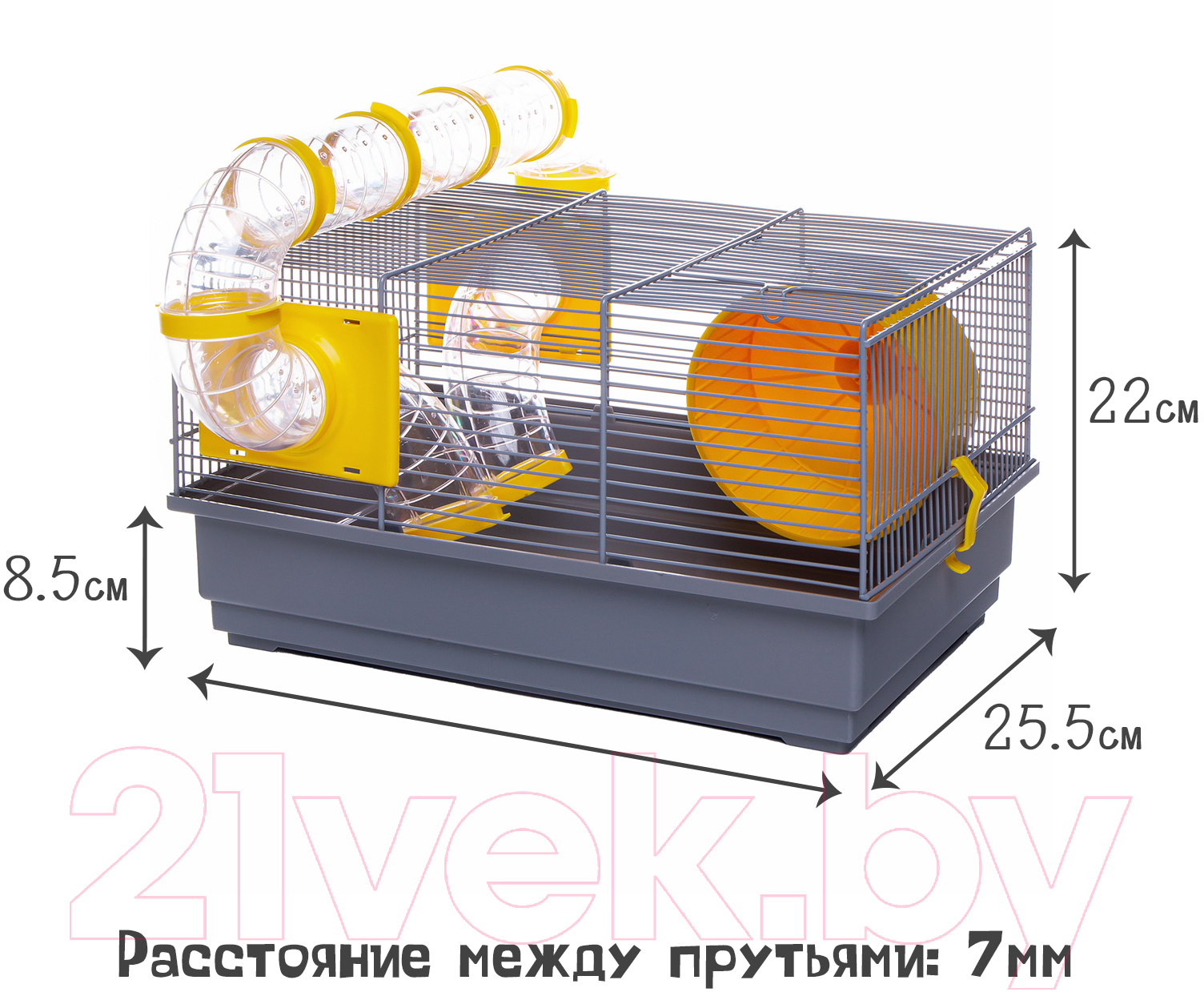 Клетка для грызунов Voltrega 001115G/yellow