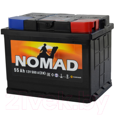 Автомобильный аккумулятор Kainar Nomad 6СТ-55 Евро R+ / 055133201021109110L (55 А/ч)