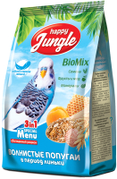 

Корм для птиц Happy Jungle, Для волнистых попугаев при линьке / J103