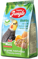 

Корм для птиц Happy Jungle, Для средних попугаев при линьке / J105