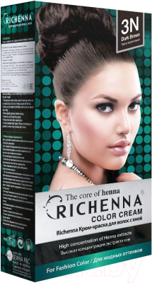 Крем-краска для волос Richenna С хной 3N (Dark Brown)