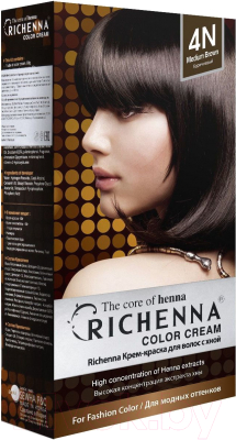 Крем-краска для волос Richenna С хной 4N (Brown)