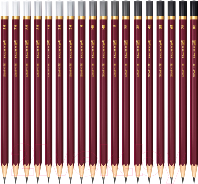 Набор простых карандашей Brauberg Art Premiere / 181893 (18шт)
