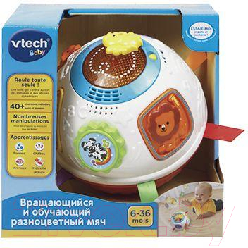 Развивающая игрушка Vtech Вращающийся и обучающий разноцветный мяч / 80-151566