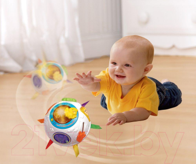 Развивающая игрушка Vtech Вращающийся и обучающий разноцветный мяч / 80-151566