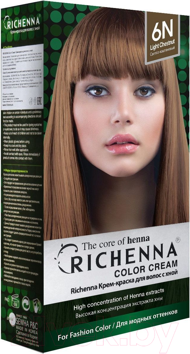 Крем-краска для волос Richenna С хной 6N