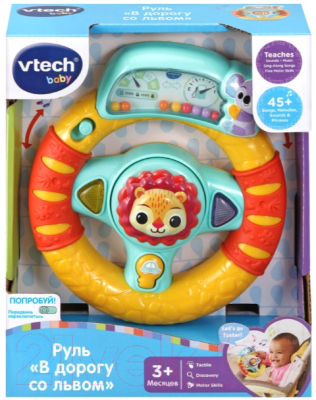 Развивающая игрушка Vtech Интерактивный руль В дорогу со львом / 80-536626