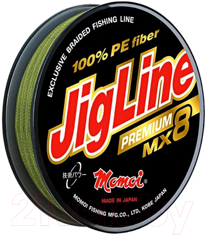 Леска плетеная Momoi JigLine Premium WX8 0.19мм / 402575 (100м)
