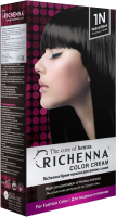 Крем-краска для волос Richenna С хной 1N (Natural Black) - 