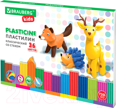 Пластилин Brauberg Kids Классический / 106438 (36цв)