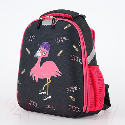 Школьный рюкзак Ecotope Kids Фламинго расческа 057-540-110-CLR (черный)
