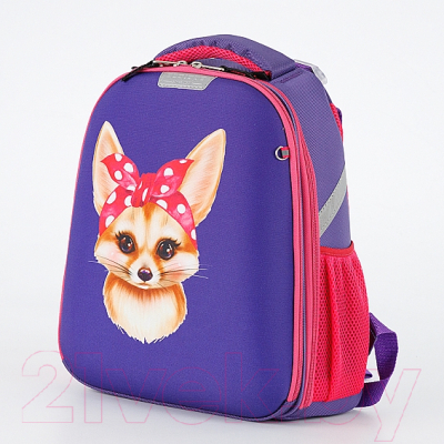 Школьный рюкзак Ecotope Kids Лиса расческа 057-540-111-CLR (фиолетовый)