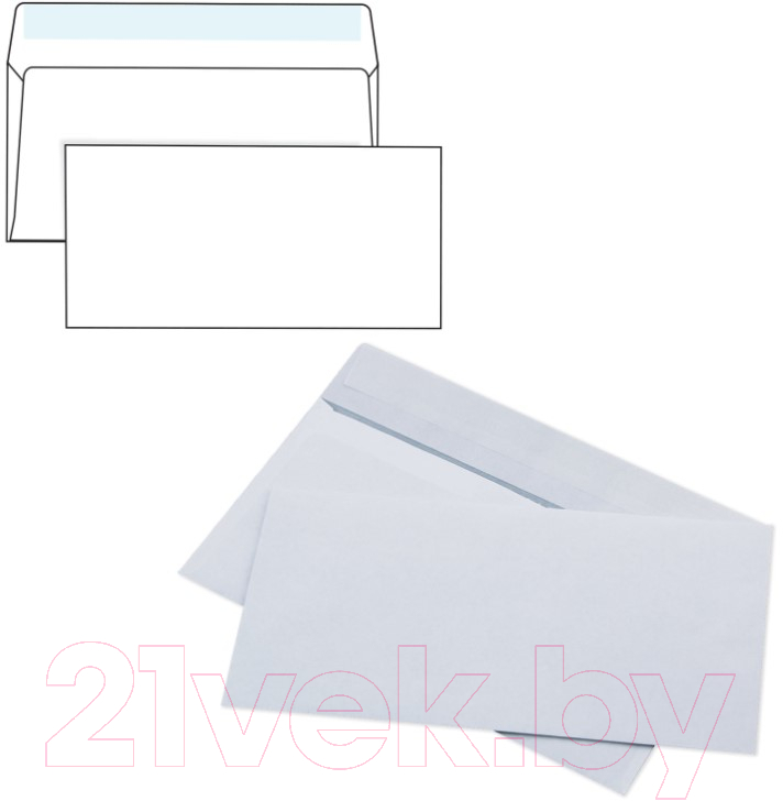 Набор конвертов для цифровой печати Курт E65 / 128294