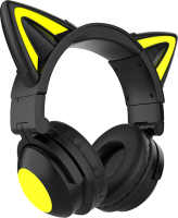 Беспроводные наушники Qumo Party Cat mini BT 0052 (черный/желтый) - 