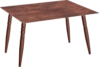 Обеденный стол Sheffilton SHT-TU15/TT21-6 100/75 (керамика/медный металлик/коричневая сепия) - 