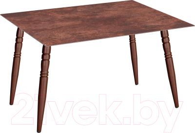 Обеденный стол Sheffilton SHT-TU15/TT21-6 100/75 (керамика/медный металлик/коричневая сепия)