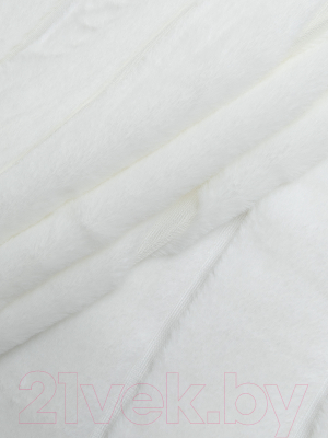 Плед TexRepublic Кролик Полосы Искуственный мех Евро / 24875 (белый)