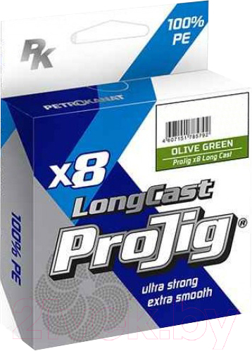 Леска плетеная Петроканат ProJig X8 Long Cast 0.14мм 10.0кг (100м, хаки)