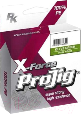 Леска плетеная Петроканат ProJig X-Force 0.10мм 6.0кг (150м, хаки)