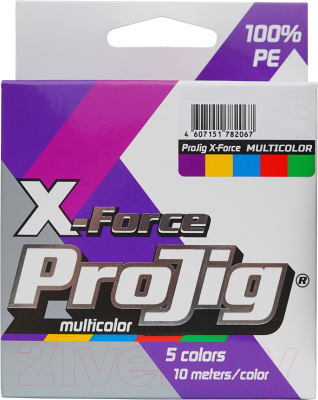 Леска плетеная Петроканат ProJig X-Force Multicolor 0.18мм 13.0кг (100м)