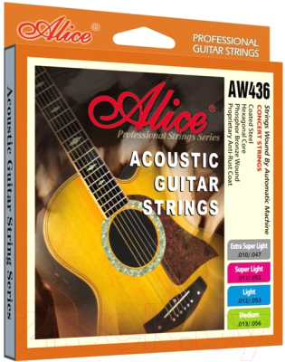 Струны для акустической гитары Alice AW436-SL