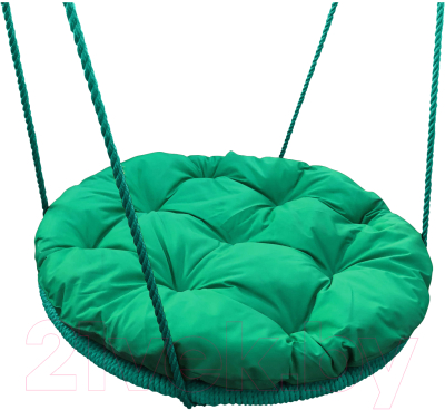Качели M-Group Гнездо в оплетке / MG4053-МТ007Н (зеленый, с подушкой)