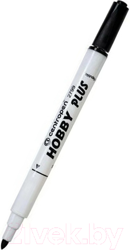 Маркер перманентный Centropen Hobby Plus / 2799/01-12 (черный)