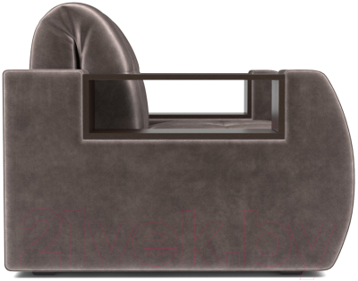 Кресло-кровать Mebel-Ars Аккордеон Барон №3 (бархат серо-шоколадный Star Velvet 60 Coffee)