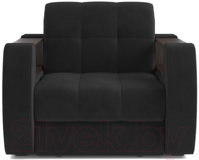 Кресло-кровать Mebel-Ars Аккордеон Барон №3 (велюр черный HB-178 17)