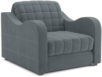Кресло-кровать Mebel-Ars Аккордеон Барон №4 (велюр серо-синий HB-178 26) - 