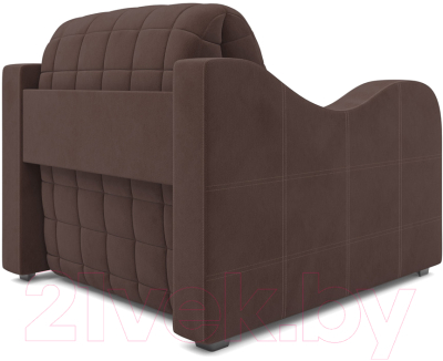 Кресло-кровать Mebel-Ars Аккордеон Барон №4 (велюр молочный шоколад НВ-178 13)