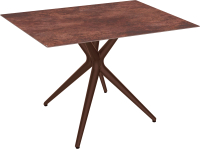 Обеденный стол Sheffilton SHT-TU30/TT21-6 100/75 керамика (коричневый/коричневая сепия) - 