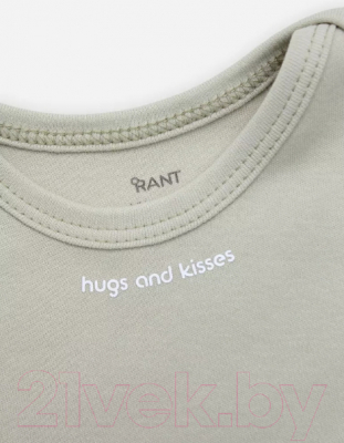 Набор боди для малышей Rant Hugs And Kisses / 62-68 (2шт, Light Green, р.68)