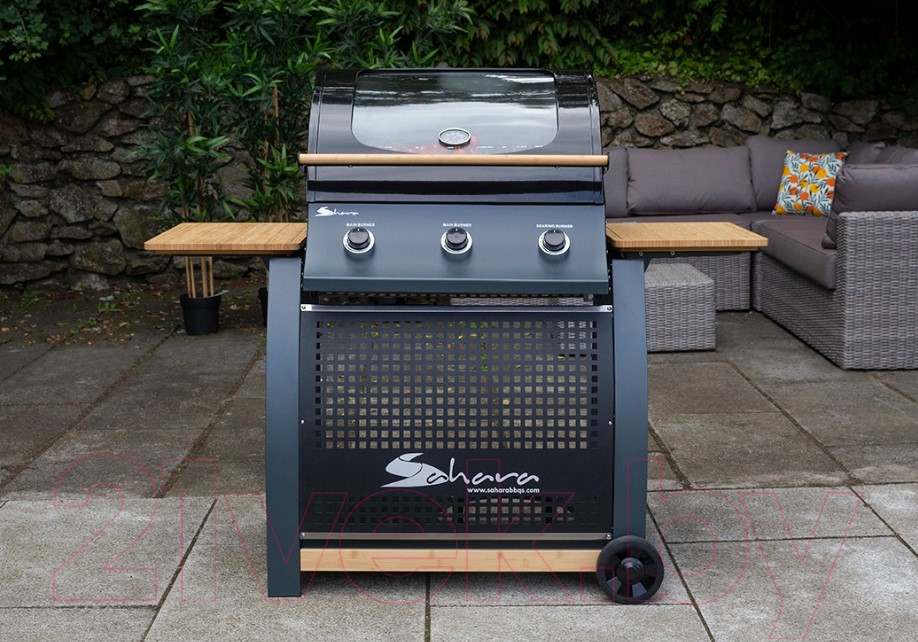 Газовый гриль Sahara 3 Burner Oak BBQ / S350EW-ST