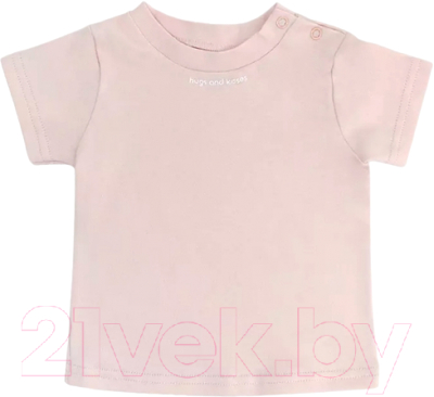 Набор футболок для малышей Rant Hugs And Kisses / 46-68 (2шт, Soft Pink, р.68)