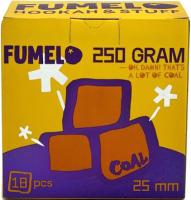 Уголь для кальяна Fumelo Кокосовый 25мм / AHR02420 (250г) - 