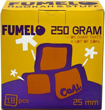 Уголь для кальяна Fumelo Кокосовый 25мм / AHR02420 (250г)