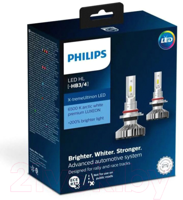 Комплект автомобильных ламп Philips HB3/HB4 LED 11005XUWX2