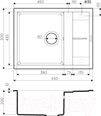 Мойка кухонная Omoikiri Sumi 65-WH (4993673)